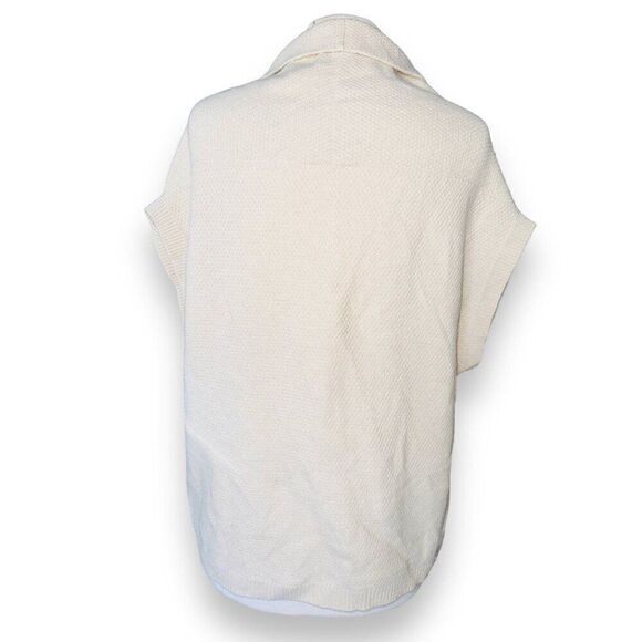 FB3 MaxMara Cream Textured Sweater Short Sleeve Layer Italy Medium - Picture 2 of 6